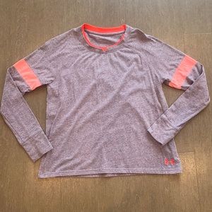 Under Armour Long-Sleeve Athletic Top in Purple/Coral. Size S